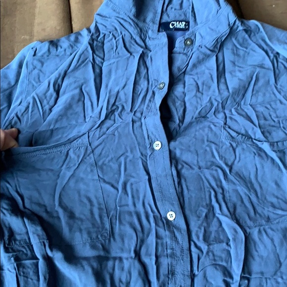 Blue oversized button down - Picture 2 of 3